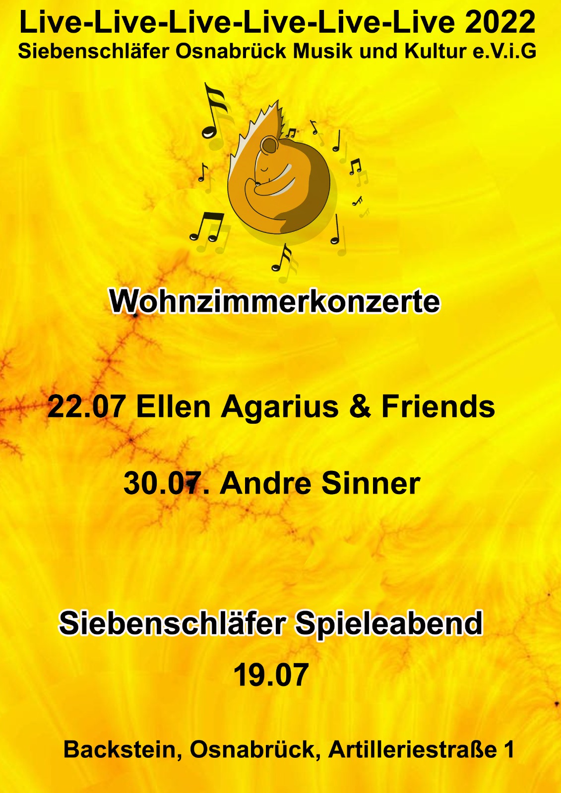 Siebenschläfer Veranstaltungsplakat